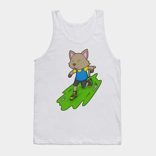 Cat Inline skating Roller skates Tank Top